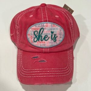 Pink, She is SMART, STRONG, BEAUTIFUL, CONFIDENT, BRAVE,POWERFUL Ball Cap